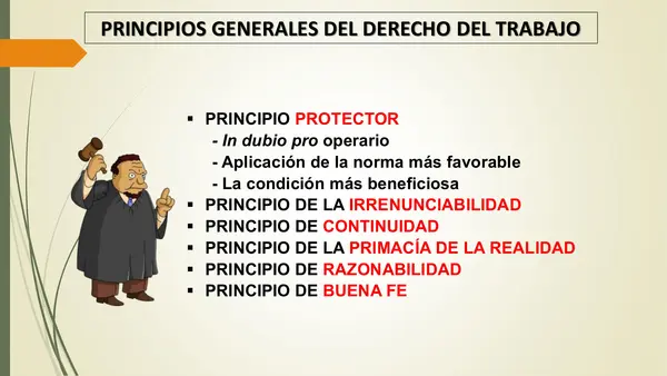 Principios Generales del Derecho del Trabajo