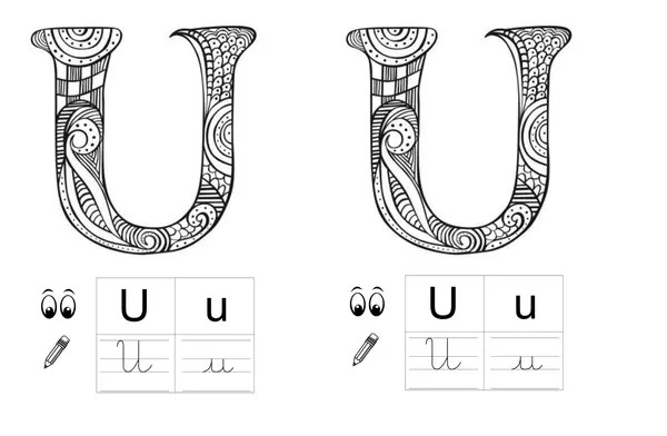 Abecedario Mandalas, letras en sus cuatro formas.