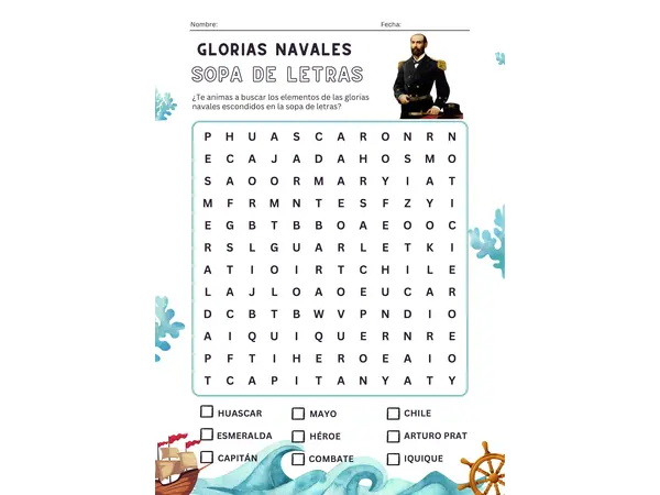 Glorias Navales - Sopa de Letras