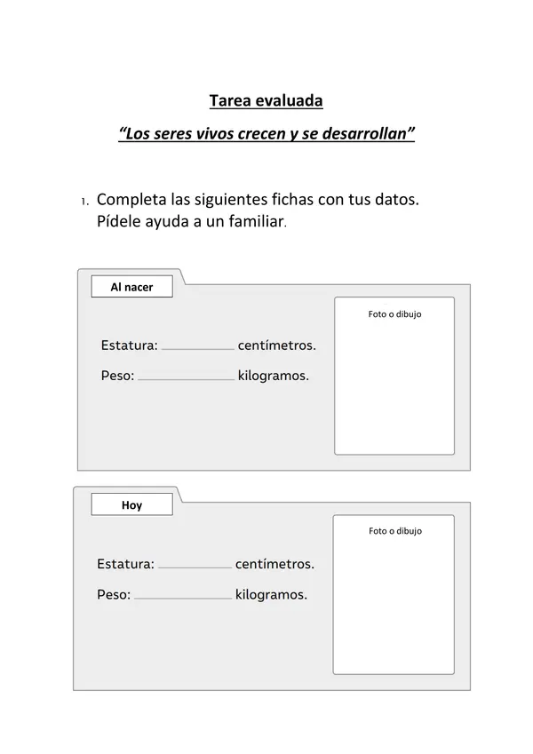 Los seres vivos crecen