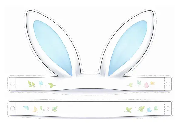 Corona de conejo pascua para recortar