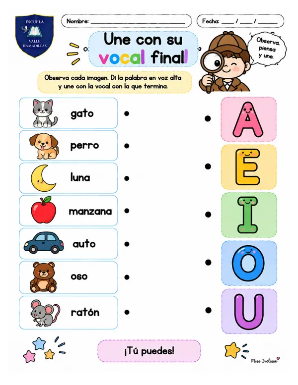 Sonido final vocálico 