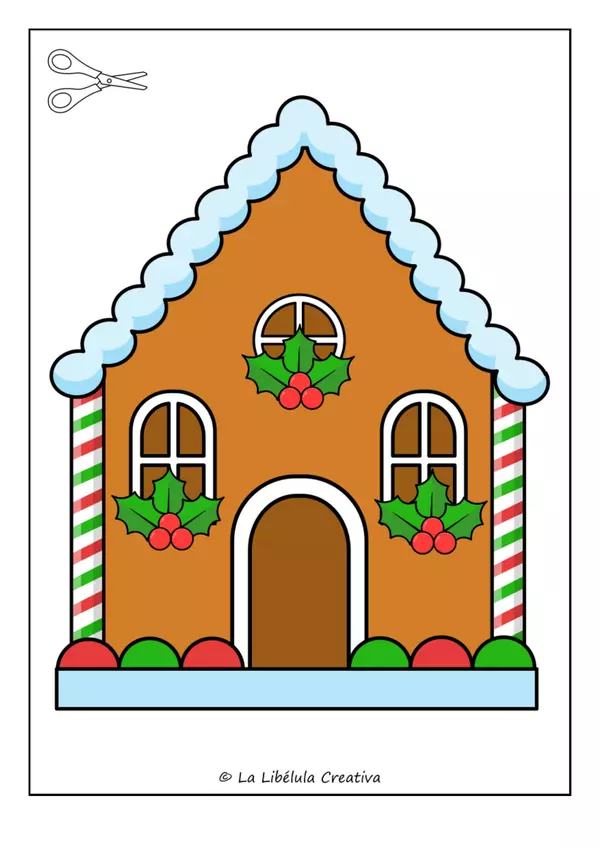 Construye manualidades Navidad Casa de Jengibre Crafts Puzzle Color
