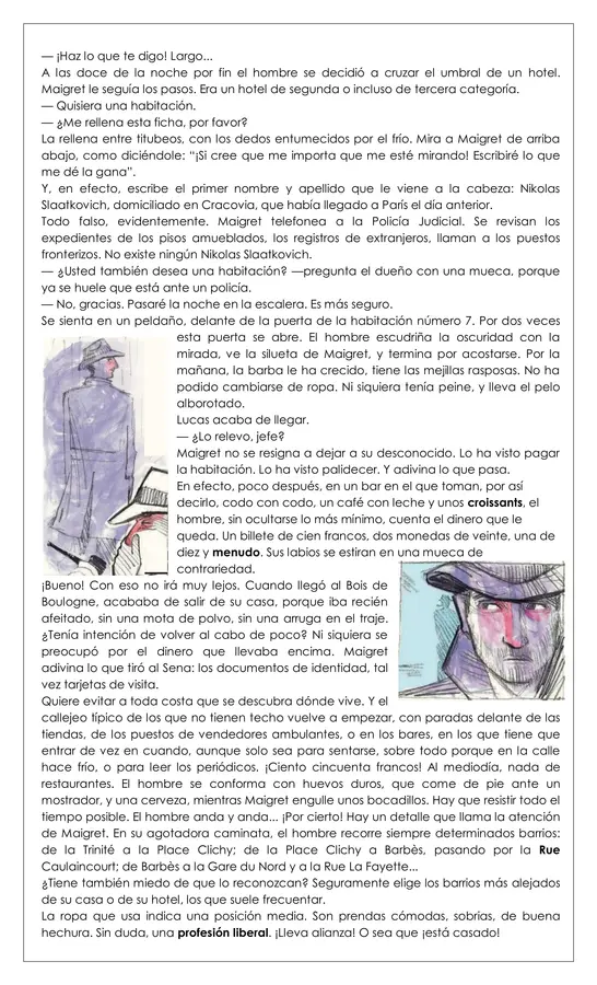 Guía de trabajo - Relatos de detectives - 8° básico (Lengua y literatura) 