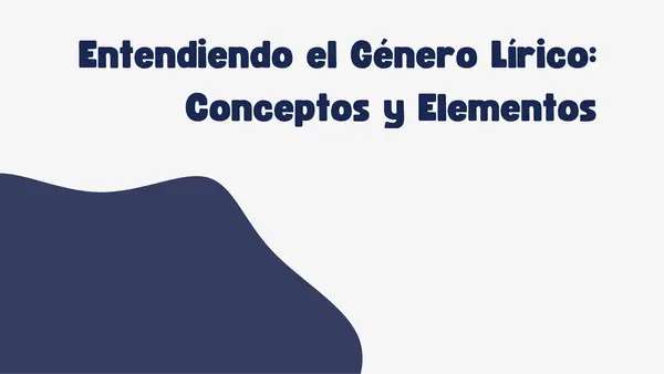 Género Lírico – Conceptos y Elementos
