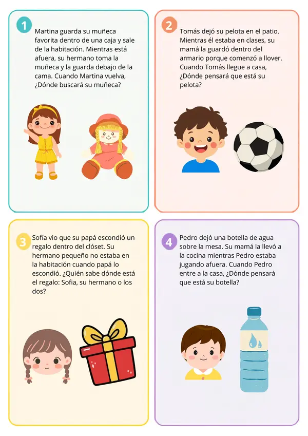 Teoría de la mente y comprensión para niños
