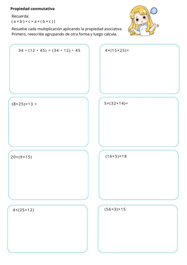 Propiedades de la Multiplicación, Matemática