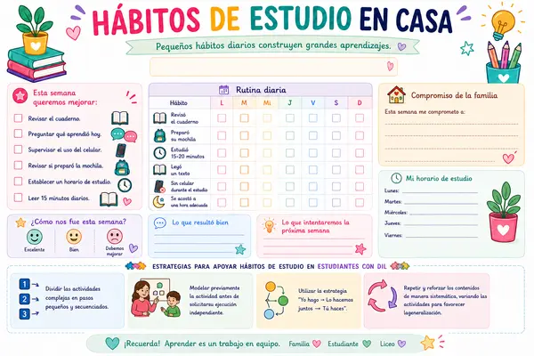 Pequeños hábitos diarios construyen grandes aprendizajes. 