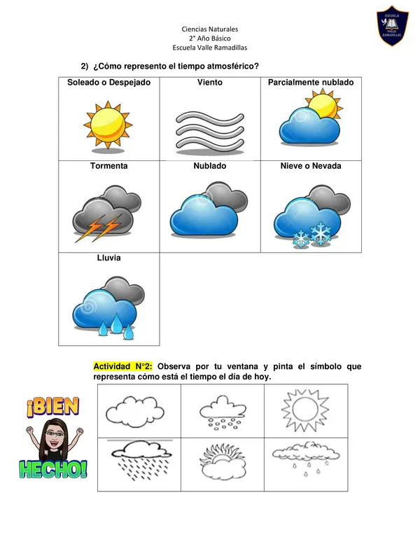 Guía tiempo atmosférico 2do Básico
