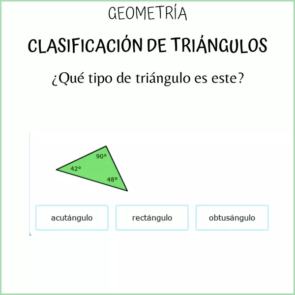 Geometría para 3º: Clasificación de triángulos.