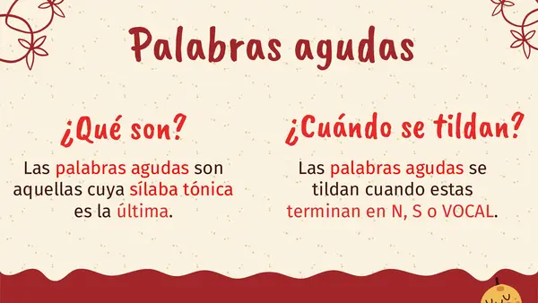 Reglas de acentuación  Repaso 6to, 7°, y 8°