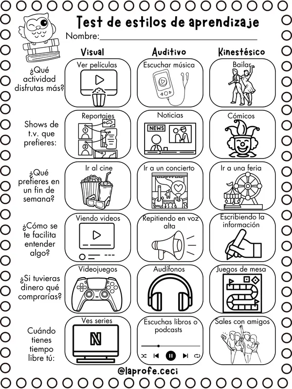 Test de Estilos de Aprendizaje ✨