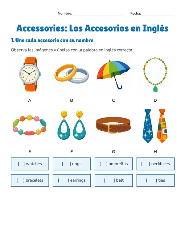ACTIVIDAD: ACCESORIES