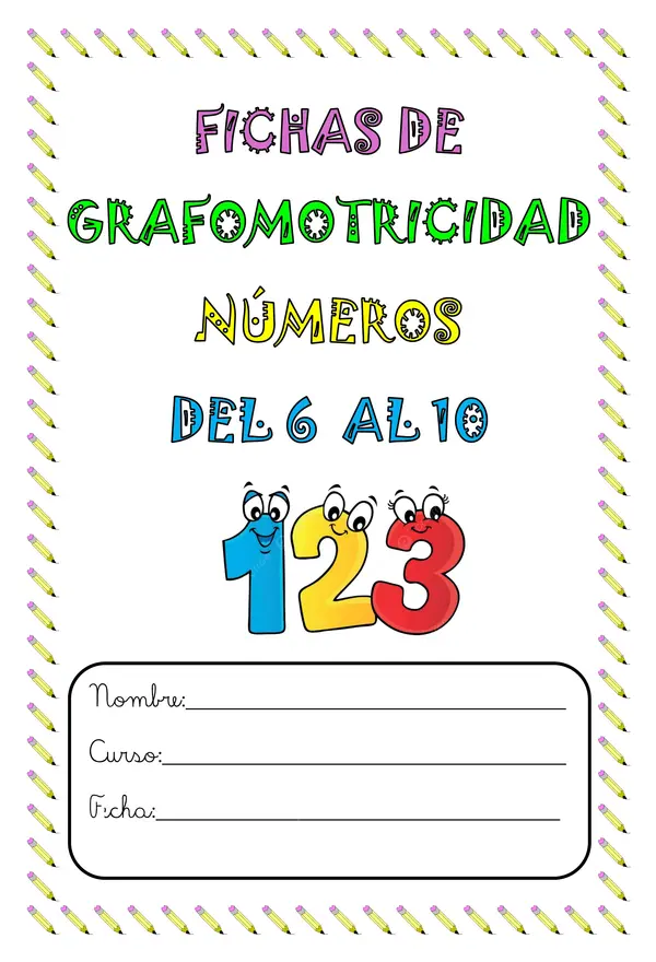 Fichas de grafomotricidad 6 al 10