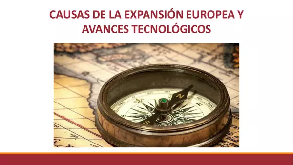 Causas de la expansión europea y avances tecnológicos