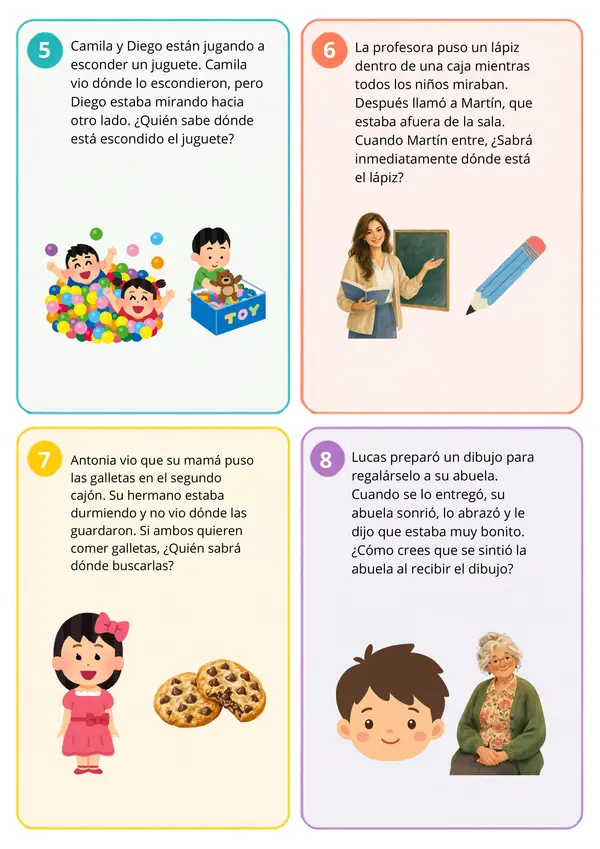 Teoría de la mente y comprensión para niños