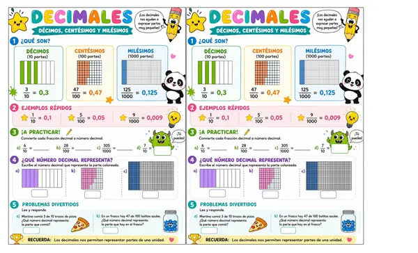 guía decimales