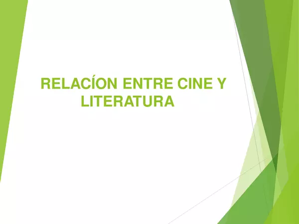 PRESENTACION Relacion-entre-cine-y-literatura, lenguaje, cuarto medio