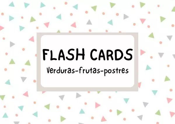 Flash cards: alimentos en inglés