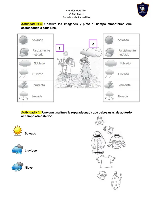 Guía tiempo atmosférico 2do Básico