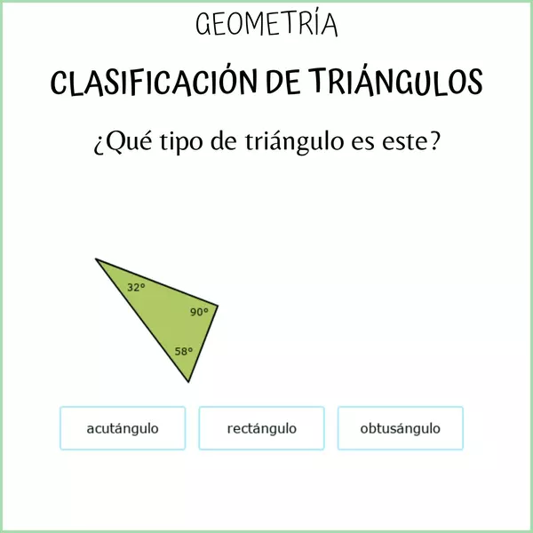 Geometría para 3º: Clasificación de triángulos.