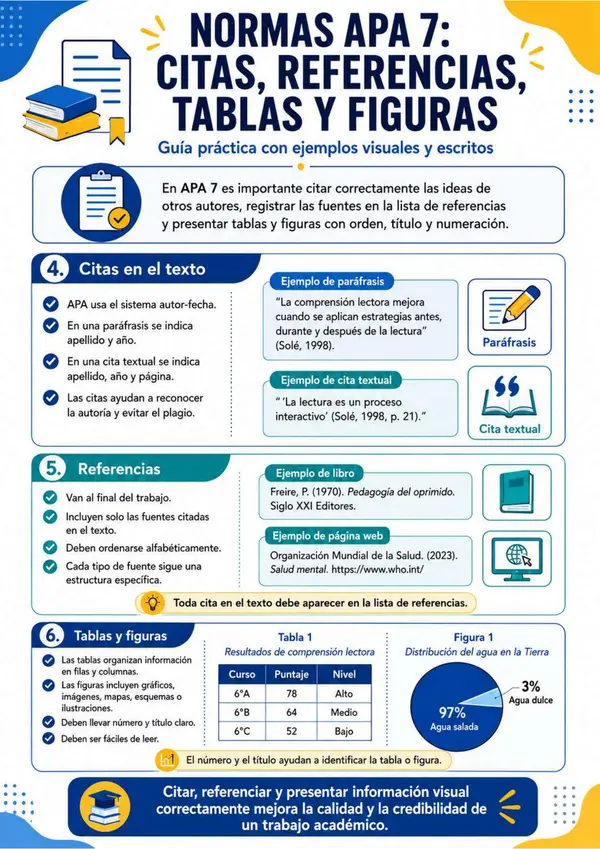 Infografías educativas: Normas APA 7.ª edición
