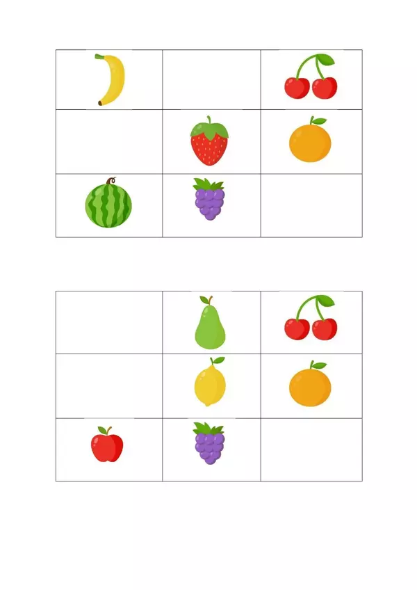 Bingo - frutas