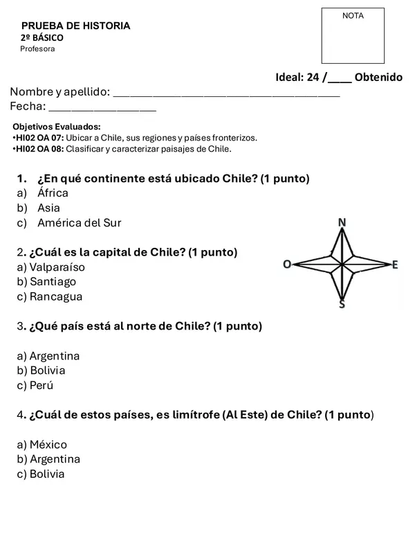 Evaluación paisajes Geográficos de Chile