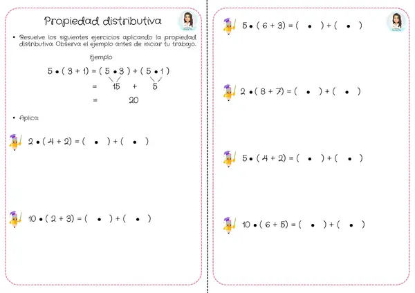 Guía propiedad distributiva de la multiplicación 