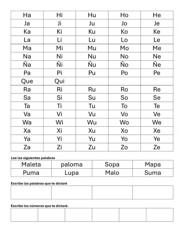 evaluación informal 