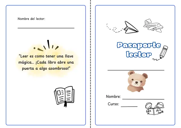 Pasaporte lector "El oso que leía niños