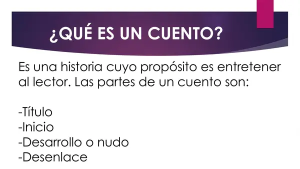 PPT EL CUENTO