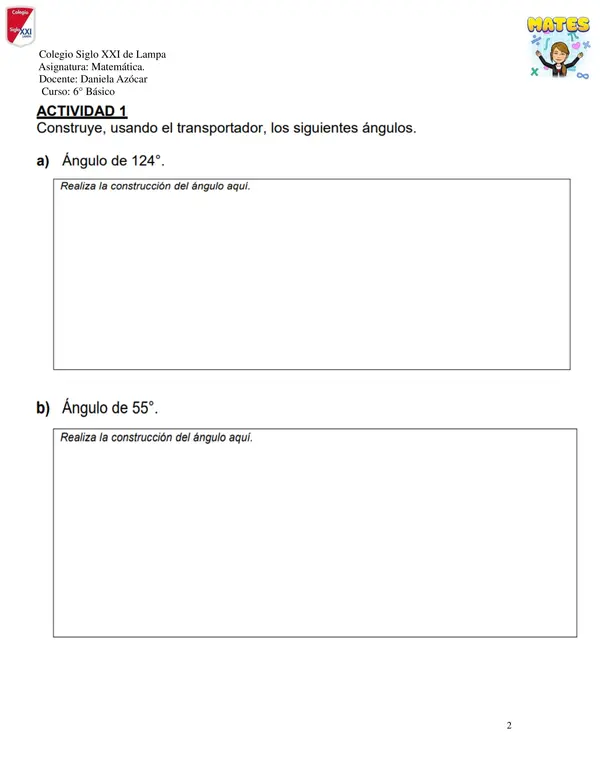 Construir y medir ángulos