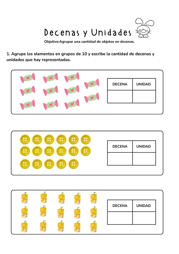 Guía Decenas y Unidades