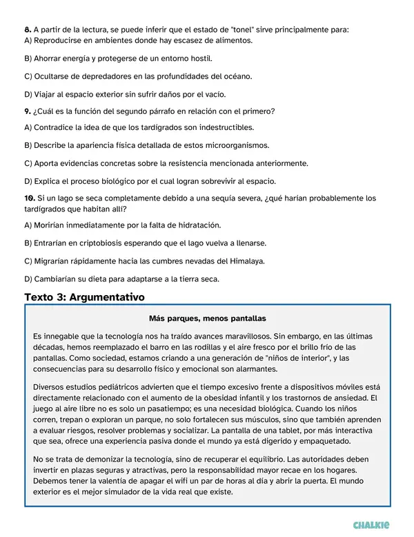 Ensayo SIMCE 3 6° básico