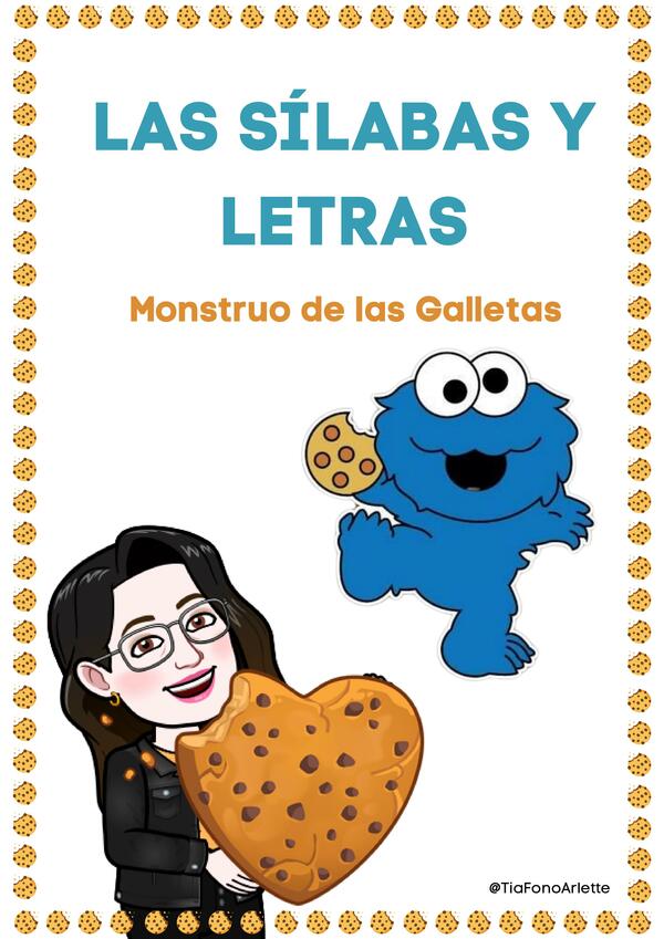 Monstruo de las Galletas (Las sílabas y letras)