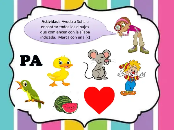 Silabas iniciales