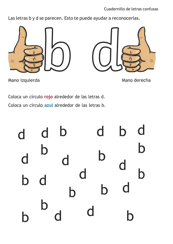 cuadernillo letras confusas b-d