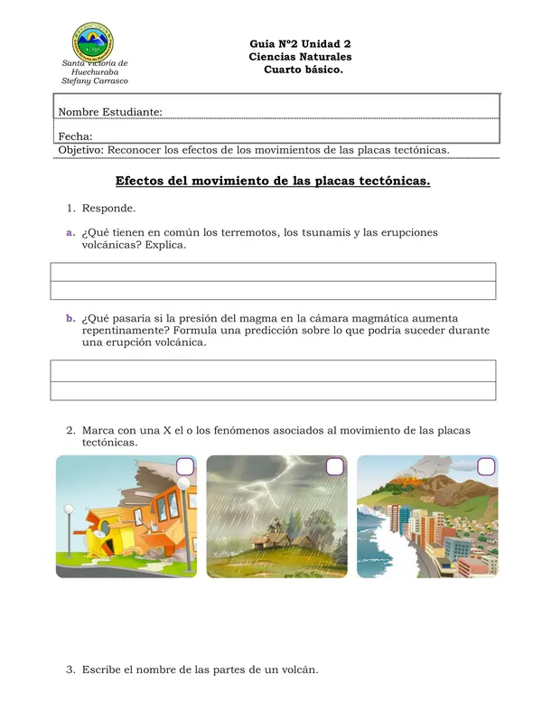 guía de placas tectónicas