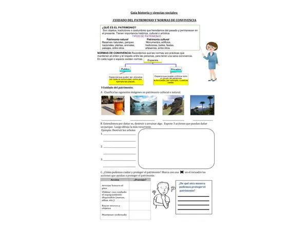Guía Historia y ciencias sociales "Patrimonio y normas de convivencia"