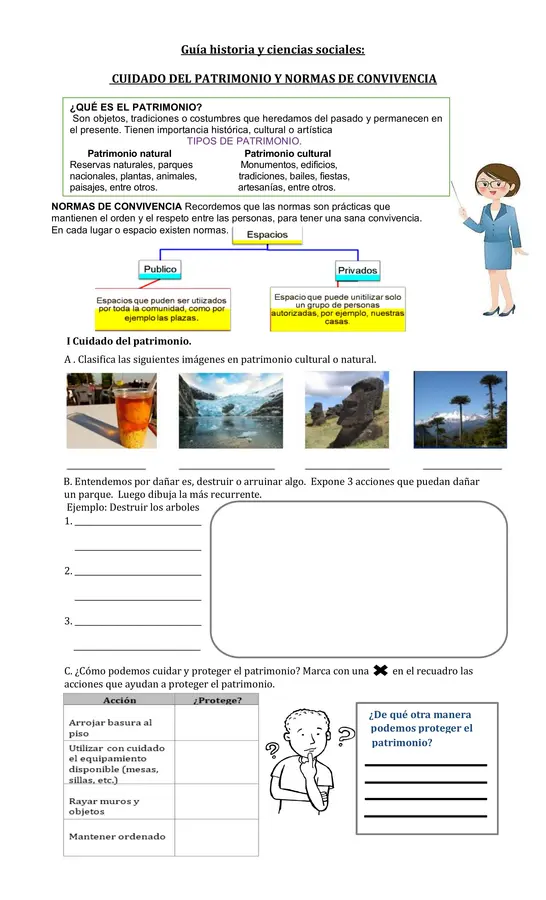 Guía Historia y ciencias sociales "Patrimonio y normas de convivencia"