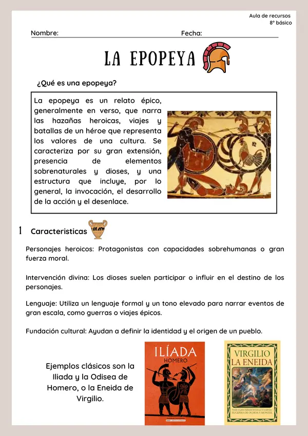 La epopeya (más lectura de Gilgamesh). 