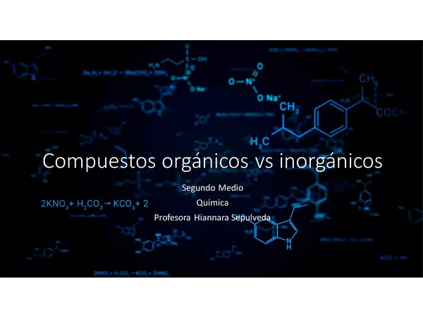 Compuestos orgánicos vs inorgánicos