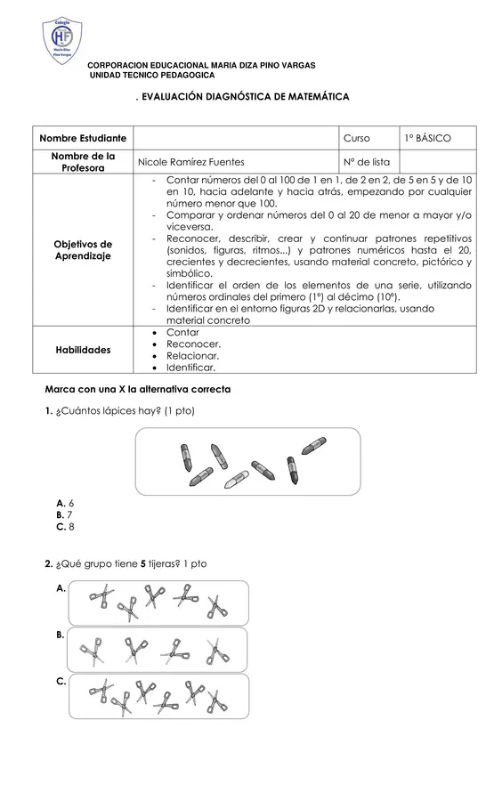 evaluación diagnóstica