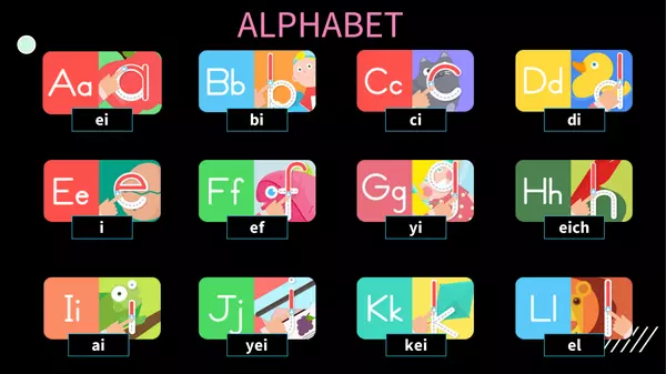 Alphabet and simple vocabulary