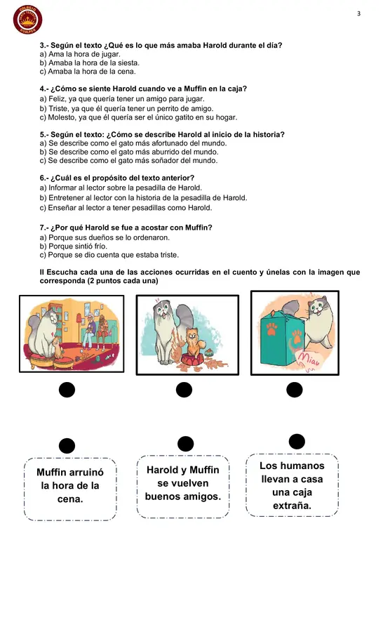 Prueba cuento y contenidos 1°