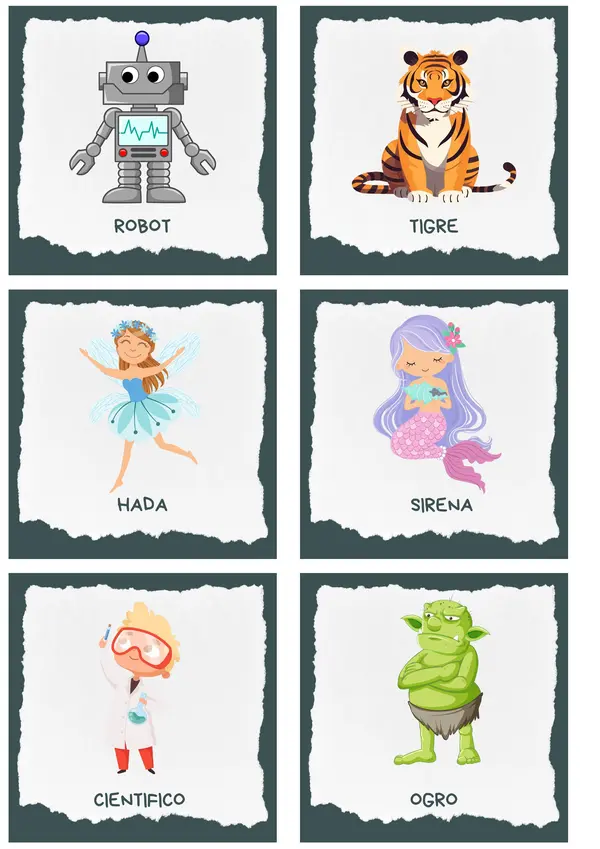 Tarjetas de escritura creativa