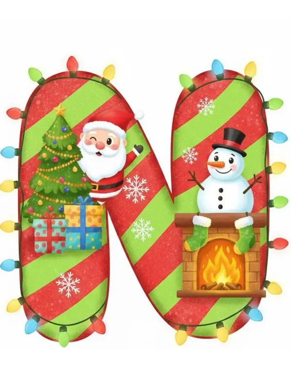 Letras "FELlZ NAVIDAD"
