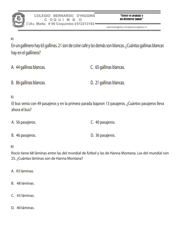 Matematica 2° basico 