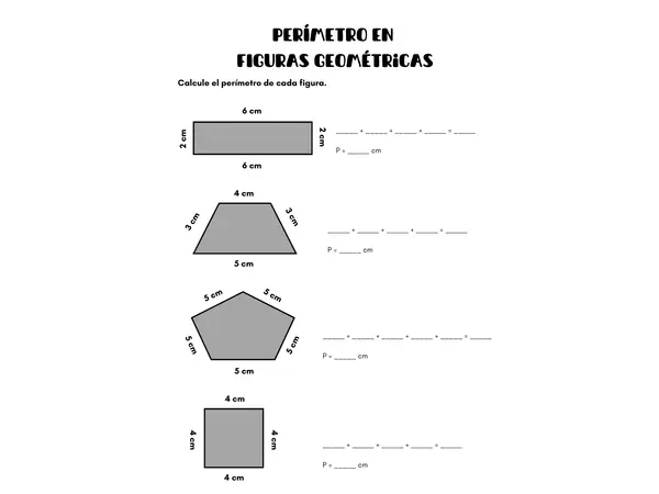 PERÍMETRO EN FIGURAS GEOMÉTRICAS 
